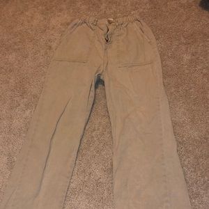 nordstrom beige wide leg khaki cargo pants
